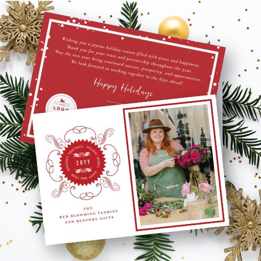 Cartes Pour Fêtes Annuelles Bonnes Fêtes Classic Seal Photo Business