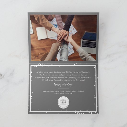 Cartes Pour Fêtes Annuelles Bonnes Fêtes Classic Seal Photo Business (Intérieur)