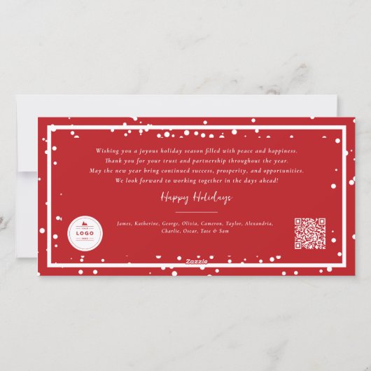 Cartes Pour Fêtes Annuelles Bonnes Fêtes Classic Seal Photo Business (Dos)