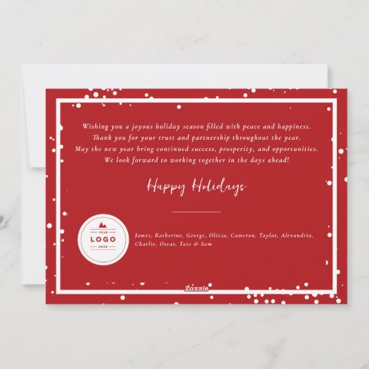 Cartes Pour Fêtes Annuelles Bonnes Fêtes Classic Seal Photo Business (Dos)