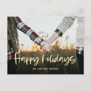 Cartes Pour Fêtes Annuelles Bonnes fêtes couples neutres de photo de Noël