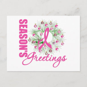 Cartes Pour Fêtes Annuelles Bonnes Fêtes couronne de ruban rose