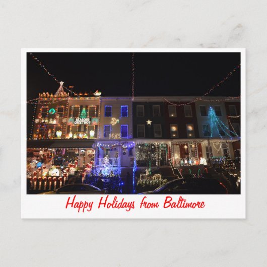 Cartes Pour Fêtes Annuelles Bonnes fêtes de Baltimore (Devant)