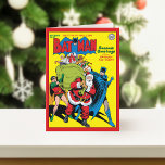 Cartes Pour Fêtes Annuelles Bonnes Fêtes De Batman Et Robin<br><div class="desc">Batman et Robin aident le Père Noël à porter son sac géant de jouets à tous les bons petits enfants du monde !</div>