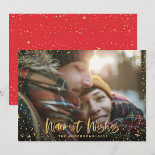Cartes Pour Fêtes Annuelles Bonnes Fêtes de Noël or étoiles 1 photo