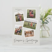 Cartes Pour Fêtes Annuelles Bonnes Fêtes de script simple 5 Collage photo (Debout devant)