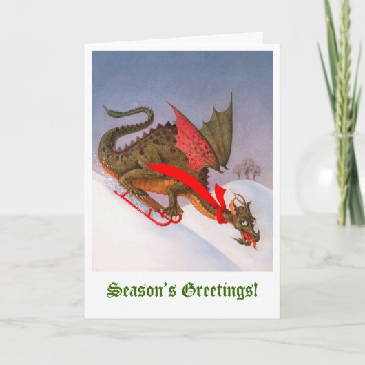 Cartes Pour Fêtes Annuelles Bonnes Fêtes Dragon Dormir (Devant)