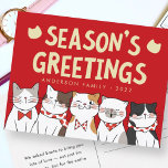 Cartes Pour Fêtes Annuelles Bonnes Fêtes Drôle Mignonne Chats Caroling<br><div class="desc">Carol des chats. 'C'est la saison,  pour être miowy! miow meow meow meow meow meow! Disponible ici : http://www.zazzle.com/selectpartysupplies</div>