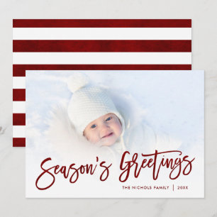 Cartes Pour Fêtes Annuelles Bonnes Fêtes - Écran photo en script rouge