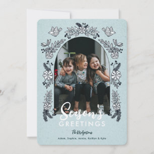Cartes Pour Fêtes Annuelles Bonnes Fêtes Fleurs Photo Arch Cute