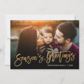 Cartes Pour Fêtes Annuelles Bonnes Fêtes Gold Script superposition photo (Devant)