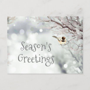 Cartes Pour Fêtes Annuelles Bonnes Fêtes mignonnes Frost d'hiver Oiseaux