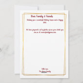 Cartes Pour Fêtes Annuelles Bonnes Fêtes minimales rouges profondes Noël (Dos)