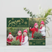 Cartes Pour Fêtes Annuelles Bonnes Fêtes Moderne 2 PHOTO Salutation (Debout devant)