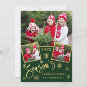 Cartes Pour Fêtes Annuelles Bonnes Fêtes Moderne 3 PHOTO Salutation (Devant)