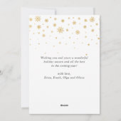 Cartes Pour Fêtes Annuelles Bonnes Fêtes Moderne 3 PHOTO Salutation (Dos)