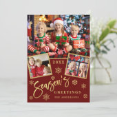 Cartes Pour Fêtes Annuelles Bonnes Fêtes Moderne Script 3 PHOTO Collage (Debout devant)