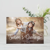 Cartes Pour Fêtes Annuelles Bonnes Fêtes modernes PHOTO Noël Salutation (Debout devant)