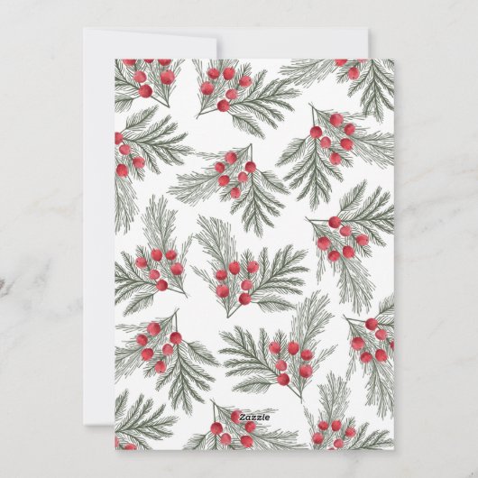 Cartes Pour Fêtes Annuelles Bonnes Fêtes Noël Wreath Photo (Dos)