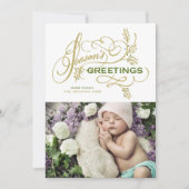 Cartes Pour Fêtes Annuelles Bonnes Fêtes photo florissantes élégantes (Devant)