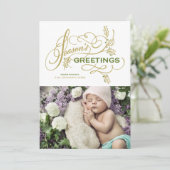 Cartes Pour Fêtes Annuelles Bonnes Fêtes photo florissantes élégantes (Debout devant)