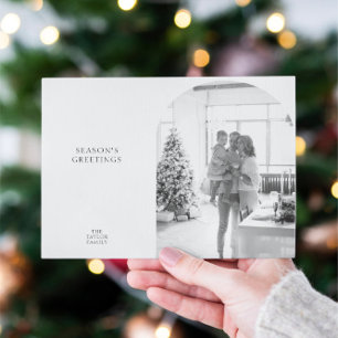 Cartes Pour Fêtes Annuelles Bonnes Fêtes Photo noir et blanc Noël