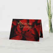 Cartes Pour Fêtes Annuelles Bonnes Fêtes Poinsettia Velvet Rouge (Devant)
