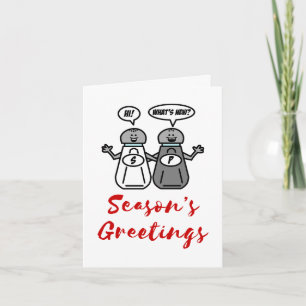 Cartes Pour Fêtes Annuelles Bonnes Fêtes Poivre de sel Funny Pun
