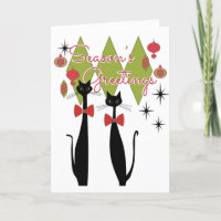 Bonnes Fêtes Rétro MCM Cool Chat Noël