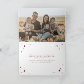 Cartes Pour Fêtes Annuelles Bonnes Fêtes rouges profondes Étoiles rétro Photo (Intérieur)