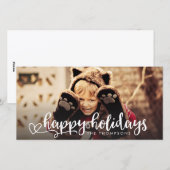 Cartes Pour Fêtes Annuelles Bonnes fêtes salutation blanche de recouvrement de (Devant / Derrière)