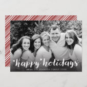 Cartes Pour Fêtes Annuelles Bonnes fêtes salutation blanche de recouvrement de (Devant / Derrière)