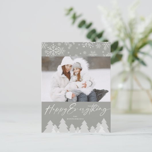 Cartes Pour Fêtes Annuelles Bonnes Fêtes Snowflakes Winter Wonderland (Debout devant)