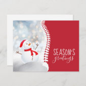 Cartes Pour Fêtes Annuelles Bonnes Fêtes Snowman Spine Chiropratique (Devant / Derrière)