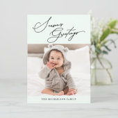 Cartes Pour Fêtes Annuelles Bonnes Fêtes vertes d'hiver (Debout devant)