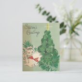 Cartes Pour Fêtes Annuelles Bonnes Fêtes vintages Kittens (Debout devant)