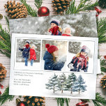 Cartes Pour Fêtes Annuelles Bonnes Fêtes Woodland Photo Collage<br><div class="desc">Ce design comprend une carte de collage multi-photo de Noël de saison,  un feuillage élégant,  un hiver botanique,  un modèle photo,  des pins boisés,  une forêt verdoyante simple,  un style bleu-vert aquarelle,  un thème champêtre rustique,  et une carte de voeux de Noël calligraphie script.</div>