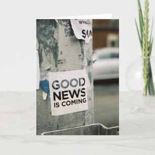 Cartes Pour Fêtes Annuelles BONNES NOUVELLES Texte personnalisé Nouvel An