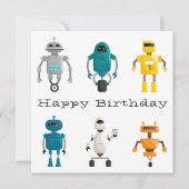 Cartes Pour Fêtes Annuelles Bons Robots Droids Joyeux anniversaire (Devant)