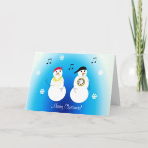 Cartes Pour Fêtes Annuelles Bonshommes de neige rappeurs