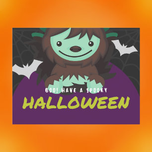 Cartes Pour Fêtes Annuelles Boo Avoir Halloween Éffrayant Cute Zombie Kid