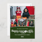 Cartes Pour Fêtes Annuelles Boo citrouille jack-o-lanterne Halloween Collage p (Devant / Derrière)