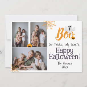 Cartes Pour Fêtes Annuelles Boo citrouille jack-o-lanterne Halloween Collage p