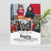 Cartes Pour Fêtes Annuelles Boo citrouille jack-o-lanterne Halloween Collage p (Debout devant)