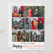 Cartes Pour Fêtes Annuelles Boo citrouille jack-o-lanterne Halloween Collage p (Devant)
