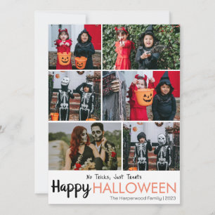 Cartes Pour Fêtes Annuelles Boo citrouille jack-o-lanterne Halloween Collage p