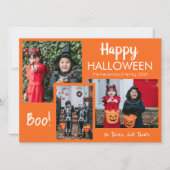 Cartes Pour Fêtes Annuelles Boo citrouille jack-o-lanterne Halloween Collage p (Devant)