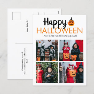 Cartes Pour Fêtes Annuelles Boo citrouille jack-o-lanterne Halloween Collage p