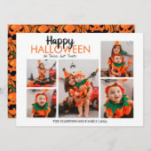 Cartes Pour Fêtes Annuelles Boo citrouille jack-o-lanterne Halloween Collage p (Devant / Derrière)