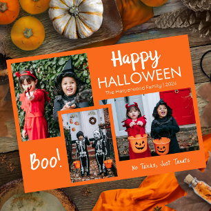 Cartes Pour Fêtes Annuelles Boo citrouille jack-o-lanterne Halloween Collage p